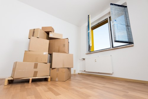 Movers checking load safety before transport